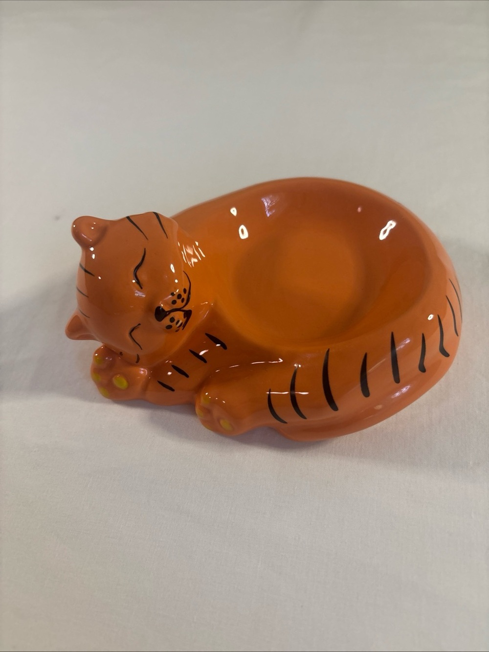 Orange Tabby Cat Trinket Dish/Soap Dish
